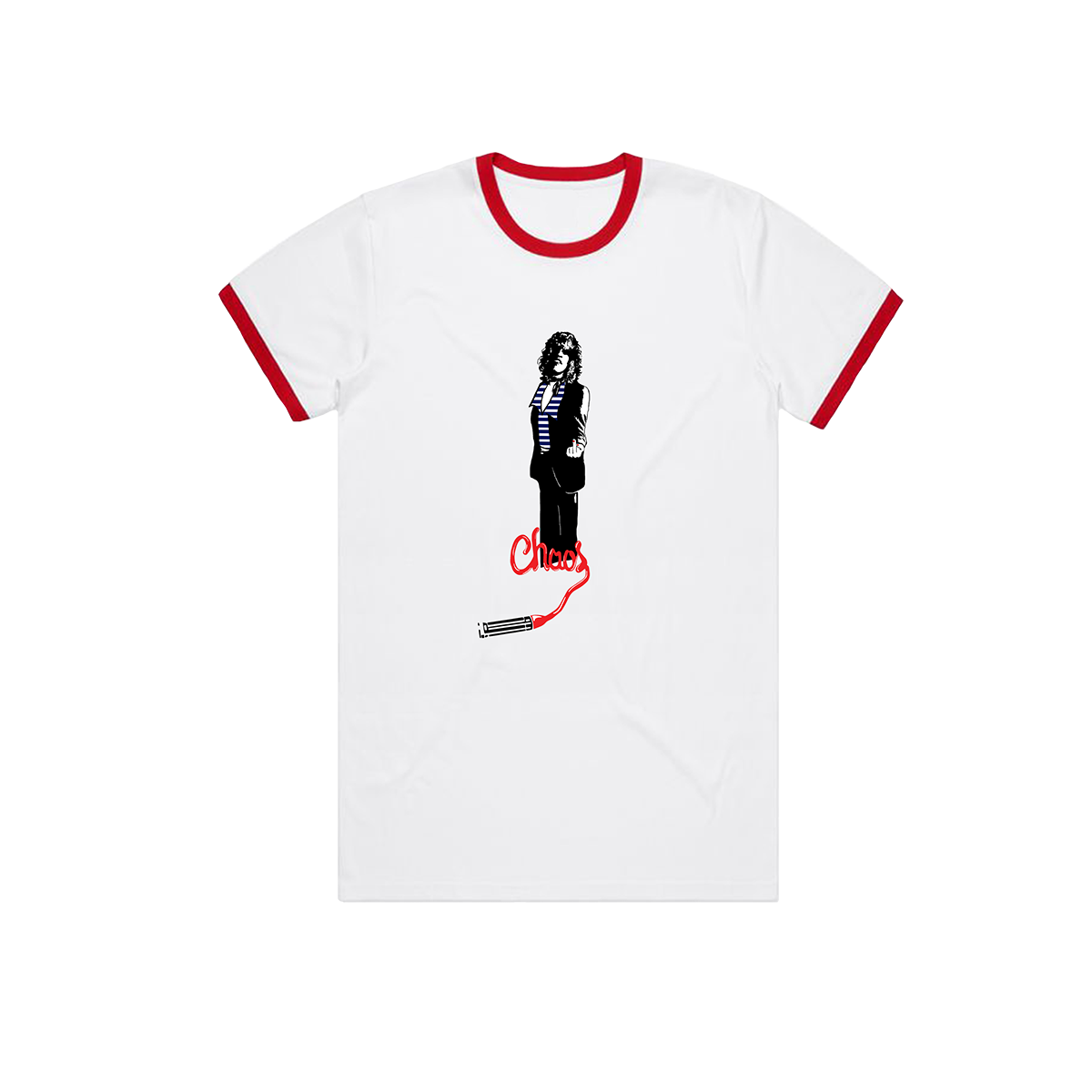 Personality Crisis Retro Ringer T Shirt Red/White