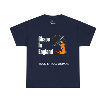 Lou Reed Bowler Hat T Shirt (Orange/ Navy & Black)