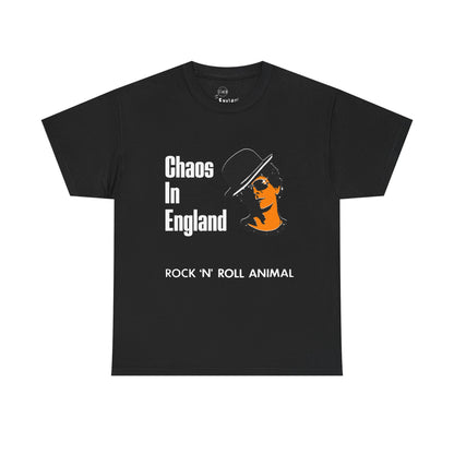 Lou Reed Bowler Hat T Shirt (Orange/ Navy & Black)